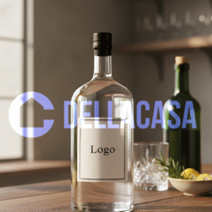 GIN ARTIGIANALE - DISTILLED GIN - Della Casa italiano Personalizzato con Etichetta Brandizzata Vetro 50cl