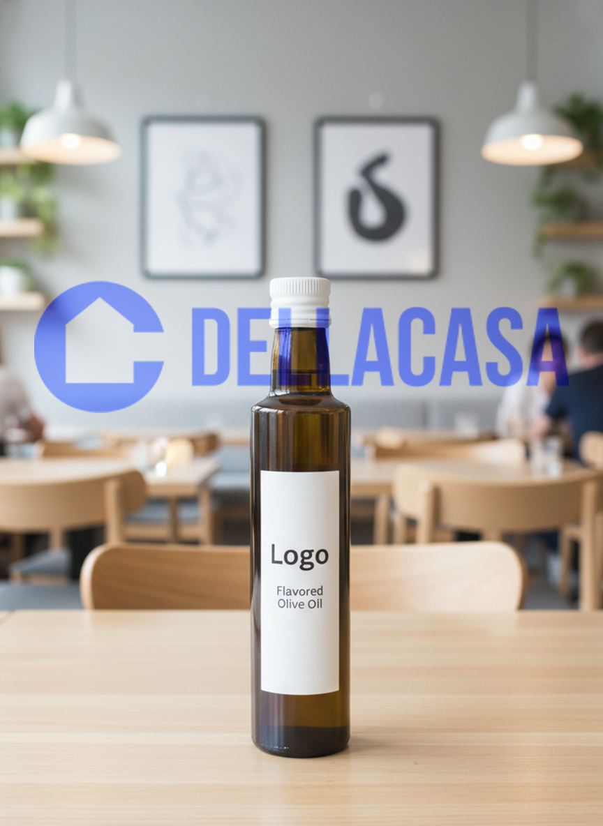 OLIO AROMATIZZATO - Olio Della Casa Personalizzato con Etichetta Brandizzata Vetro 10cl