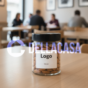 MANDORLE SGUSCIATE - Della Casa Personalizzate con Etichetta Brandizzata Vetro 30gr