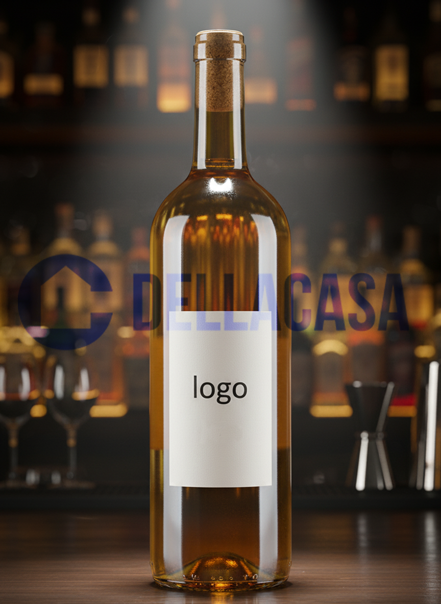 VINO BIANCO CHARDONNAY - Vino Bianco Della Casa Personalizzato con Etichetta Brandizzata VETRO 75Cl