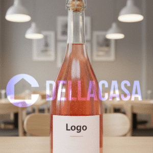 SPUMANTE ANALCOLICO ROSE' - Vino Della Casa Personalizzato con Etichetta Brandizzata VETRO 75Cl