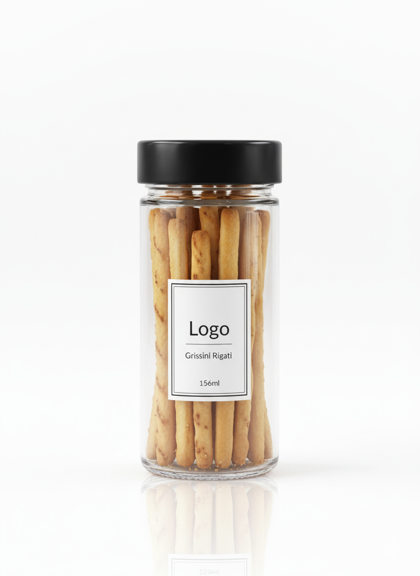 GRISSINETTI PATATE E ROSMARINO - Della Casa Personalizzati con Etichetta Brandizzata Vetro 50gr - immagine 2