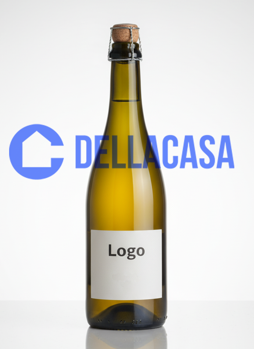 CHAMPAGNE PRESTIGE - Vino Della Casa Personalizzato con Etichetta Brandizzata VETRO 75cl - immagine 2