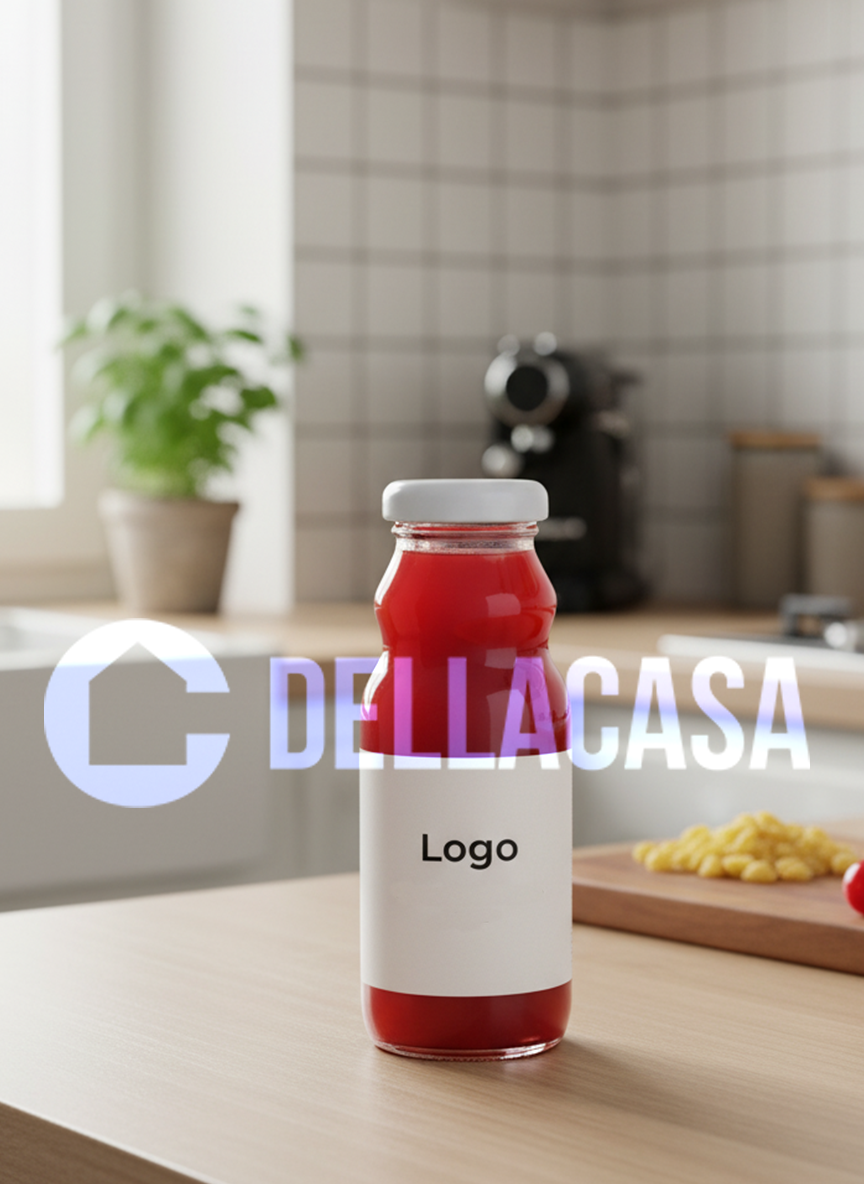 Fragola - Succo di frutta Della Casa Personalizzato con Etichetta Brandizzata Vetro 20cl