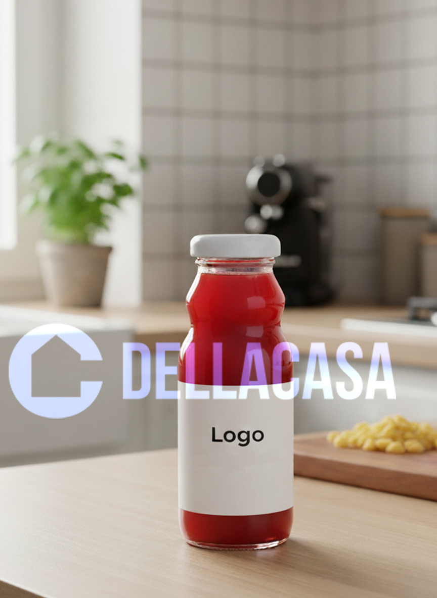 Lampone - Succo di frutta Della Casa Personalizzato con Etichetta Brandizzata Vetro 20cl